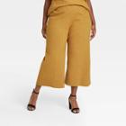 Women's Plus Size High-rise Wide Leg Lounge Pants - Who What Wear Yellow