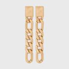Flat Oval Link Chain Drop Earrings - Universal Thread Worn Gold