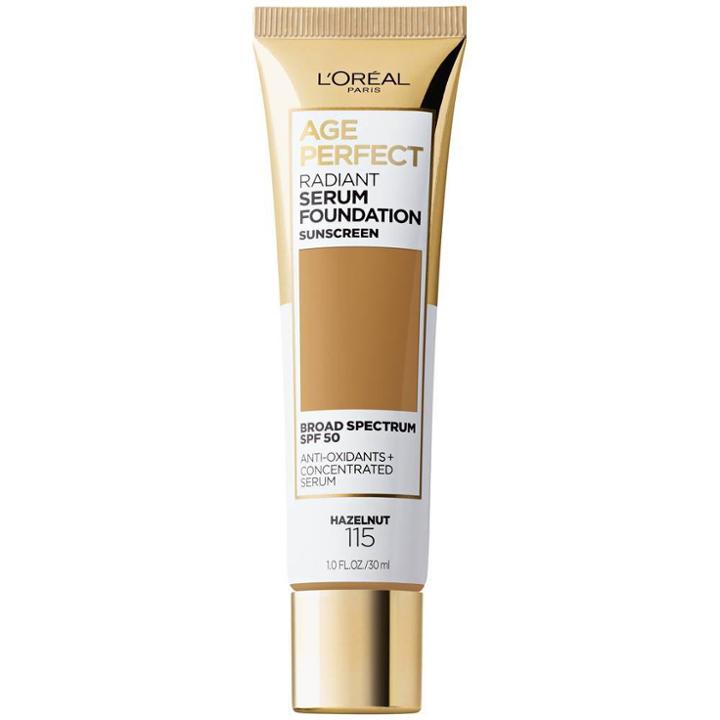L'oreal Paris Age Perfect Radiant Serum Foundation With Spf 50 Hazelnut