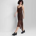 Women's Sleeveless Shark Bite Hem Dress - Wild Fable Black Floral