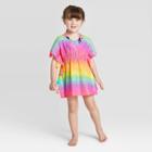 Toddler Girls' Rainbow Tassel Cover Up - Cat & Jack Pink 18m, Toddler Girl's