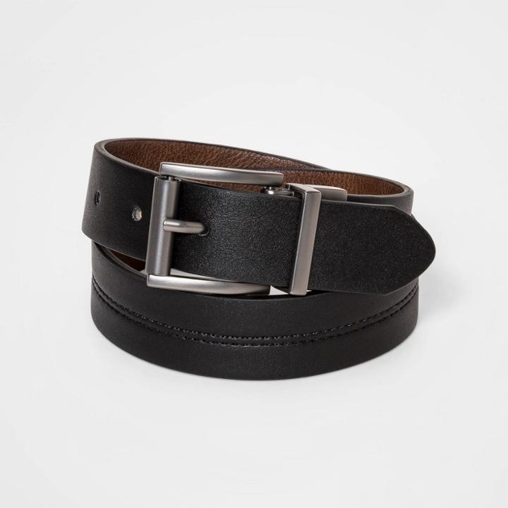 Boys' Casual Reversible Belt - Cat & Jack Black/brown M, Boy's, Size: Medium,