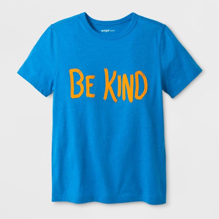Boys' Adaptive Short Sleeve Be Kind Graphic T-shirt - Cat & Jack Blue