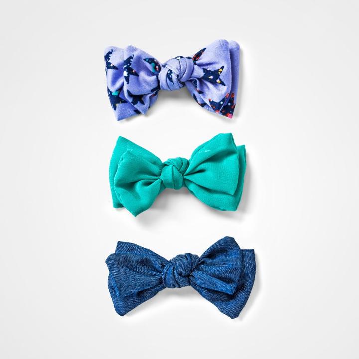 Girls' 3pk Bow Salon Clips - Cat & Jack,