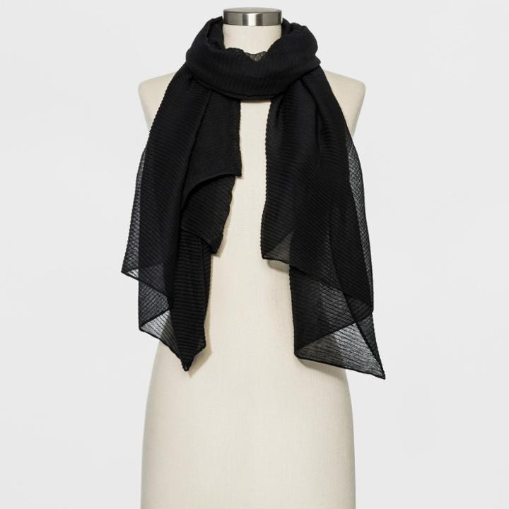 Women's Woven Light Weight Oblong - A New Day Black