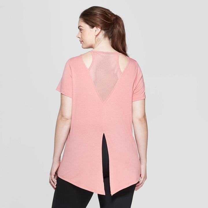 Women's Plus Size T-shirt - C9 Champion Rose Pink 3x, Size: