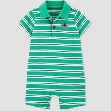 Baby Boys' Elephant Striped Romper - Just One You Made By Carter's Green