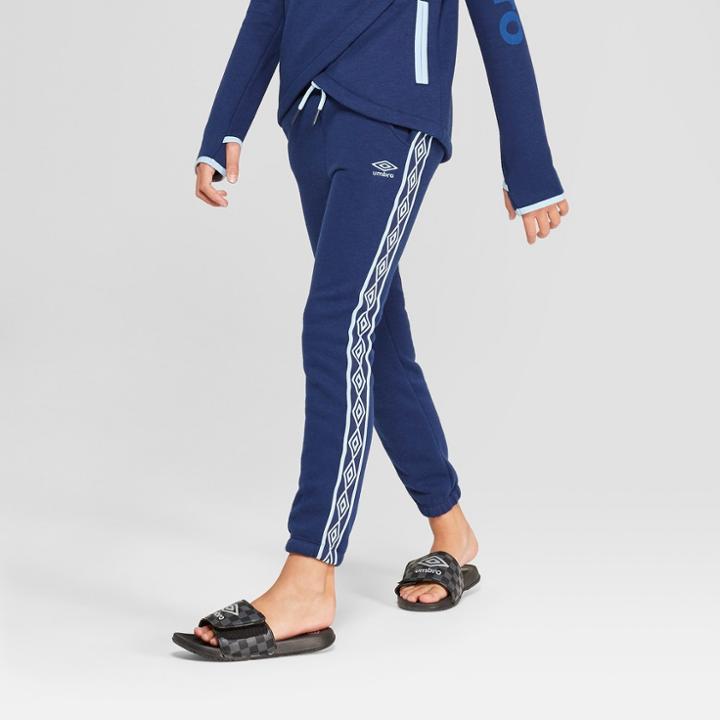 Umbro Girls' Double Diamond Fleece Jogger Navy