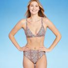 Women's Triangle Bikini Top - Shade & Shore Animal Print