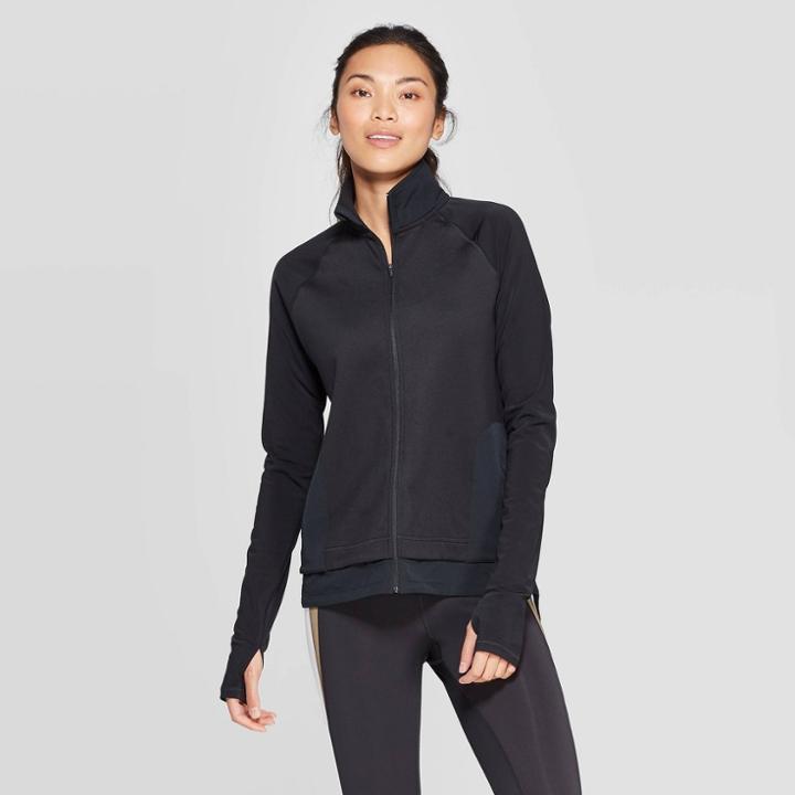 Women's Training Woven Pieced Full Zip Track Jacket - C9 Champion Black