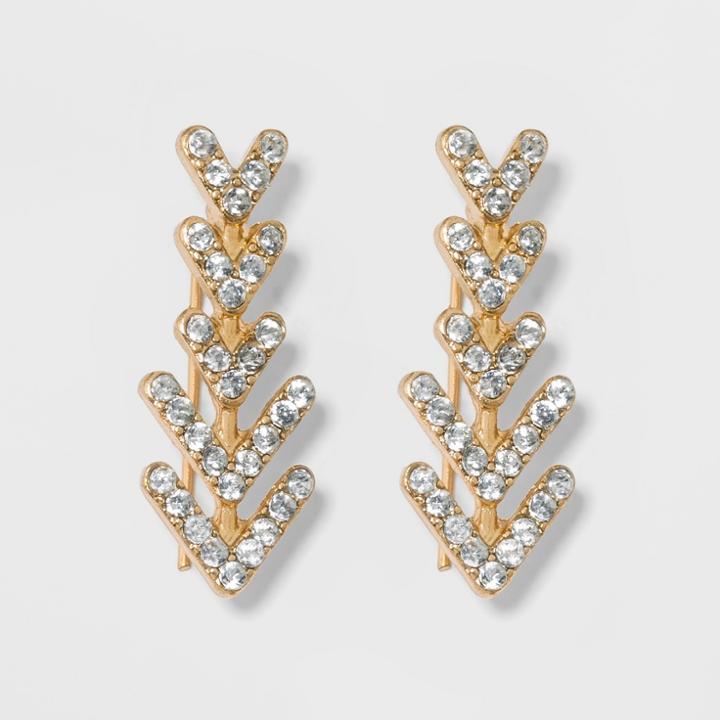 Sugarfix By Baublebar Dazzling Drop Earrings - Clear, Girl's