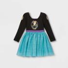 Toddler Girls' Disney Frozen Anna Long Sleeve Tutu Dress - Black