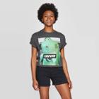 Women's Disney Pixar Toy Story Short Sleeve Rex Cropped Graphic T-shirt (juniors') - Black