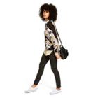 Women's Floral Print Long Sleeve Collared Button-front Blouse - 3.1 Phillip Lim For Target Xl, Women's, Beige