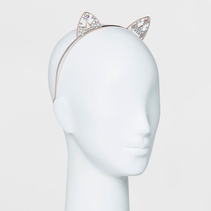 Metal Gems Cat Ear Headband - Wild Fable Rose Gold