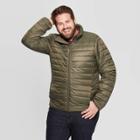 Men's Big & Tall Puffer Jacket - Goodfellow & Co Deep Olive 3xb, Deep Green