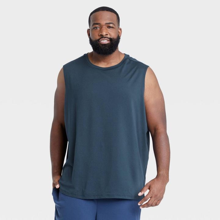 Men's Big & Tall Sleeveless Performance T-shirt - All In Motion Navy