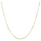 Distributed By Target Women's Necklace Chain Box Gold Over Sterling Silver W/ Beads-gold (18+2),