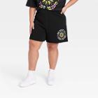 Golden Hour Women's Plus Size Be Kind To Your Mind Graphic Jogger Shorts - Black