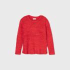 Girls' Sparkle Pullover Sweater - Cat & Jack Red