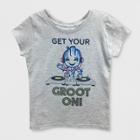Plus Size Girls' Marvel Guardians Of The Galaxy Groot Short Sleeve T-shirt - Heather Gray