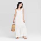 Women's Sleeveless Halter Neck Maxi Dress - A New Day White