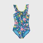 Girls' Ruffle Field Of Flowers One Piece Swimsuit - Cat & Jack