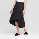 Women's Low Wrap Midi A Line Skirt - Who What Wear Black