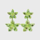 Sugarfix By Baublebar Stacked Metallic Flower Drop Earrings - Green