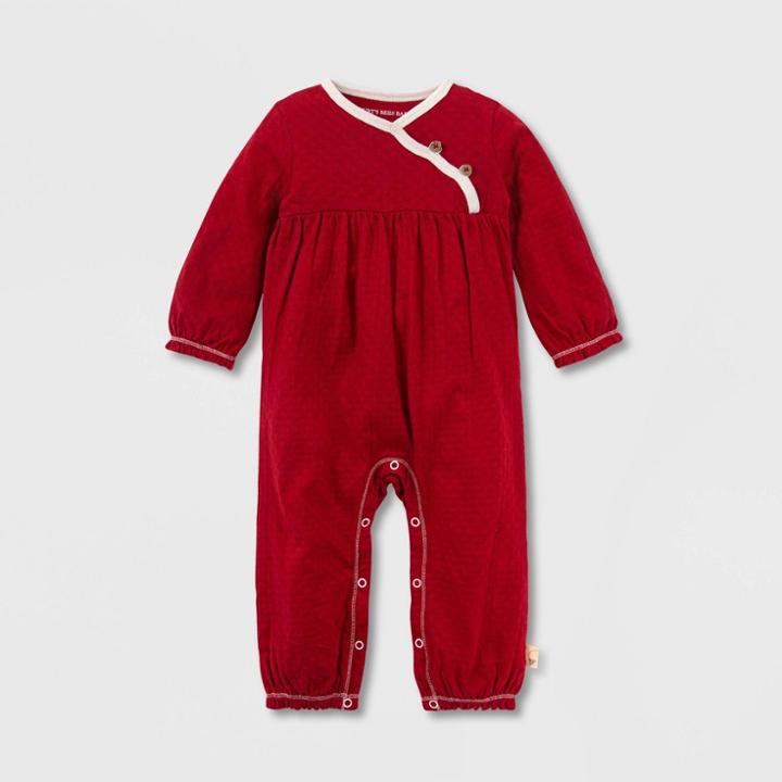 Burt's Bees Baby Baby Girls' Organic Cotton Honeycomb Pointelle Jumpsuit - Pink