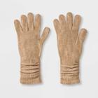 Women's Extended Knit Glove - A New Day Tan One Size, Women's, Camel