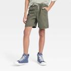 Boys' Relaxed Pull-on 'above The Knee Jean Shorts - Art Class Green