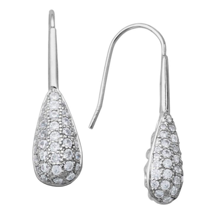 Target Sterling Silver Clear Cubic Zirconia Drop Earrings, Girl's