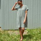 Women's Short Sleeve Shirtdress - Universal Thread Olive Green