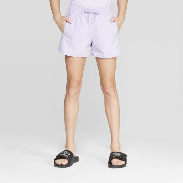Umbro Girls' Woven Running Shorts - Lavender Purple