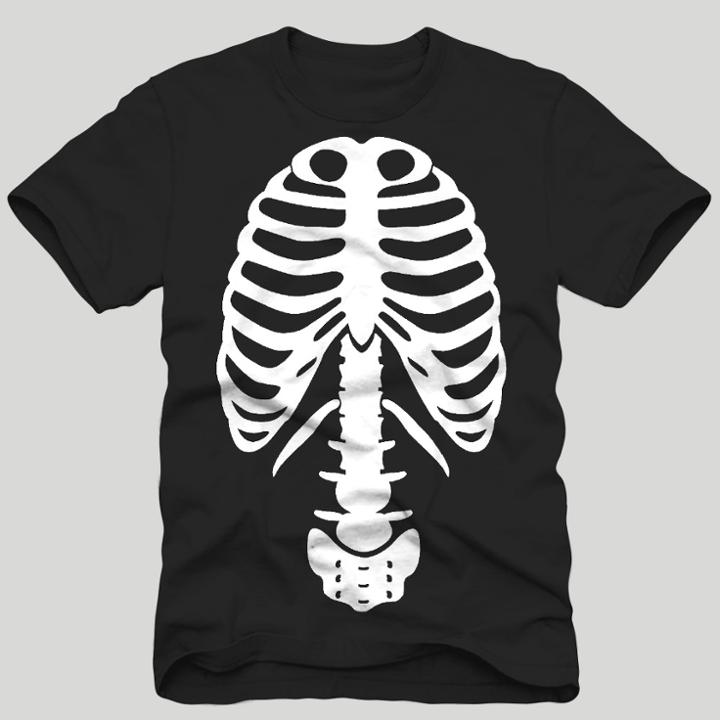 C-life Men's Skeleton Short Sleeve T-shirt - Black