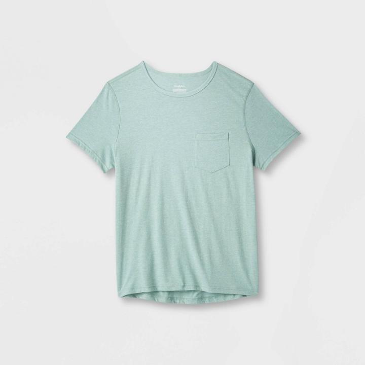 Men's Relaxed Fit Short Sleeve Adaptive Pocket T-shirt - Goodfellow & Co Green