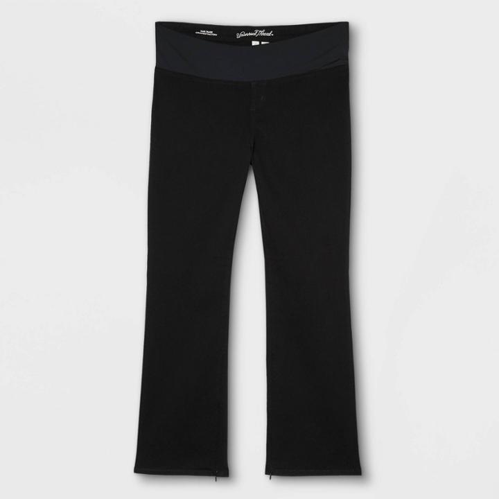 Women's Plus Size High-rise Adaptive Bootcut Jeans - Universal Thread Black