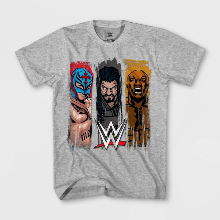 Boys' Wwe Short Sleeve Graphic T-shirt - Heather Gray