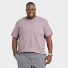 Men's Big & Tall Standard Fit Short Sleeve V-neck T-shirt - Goodfellow & Co Purple