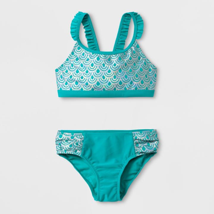 Girls' Mermaid Bikini Set - Cat & Jack Turquoise