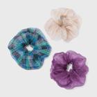Mixed Solid And Plaid Print Organza Jumbo Hair Twister Set 3pc - Wild Fable