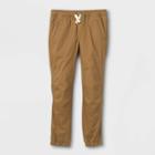 Boys' Knit & Woven Pull-on Chino Joggers - Cat & Jack Beige