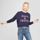 Women's Naps & Snacks Pullover Graphic Sweatshirt - Fifth Sun (juniors') Navy
