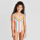Girls' Beach Bum One Piece Swimsuit - Art Class Xs, Girl's,