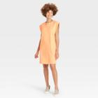 Women's Sleeveless T-shirt Dress - A New Day Light Orange
