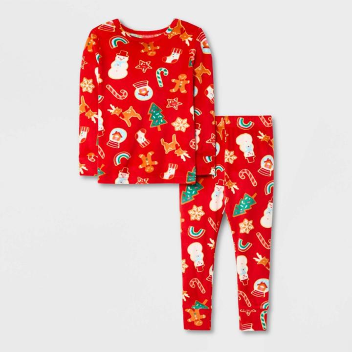 Toddler Boys' Christmas Pajama Set - Cat & Jack Red