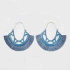 Sugarfix By Baublebar Playful Fringe Drop Earrings - Denim Blue, Women's, Blue Blue