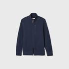 Men's Standard Fit Full Zip Fleece Sweatshirt - Goodfellow & Co Blue