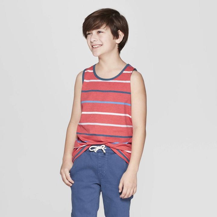 Boys' Striped Tank Top - Cat & Jack Xl,